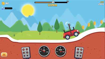 Eggy Car gameplay showing activation of the freeze power-up.